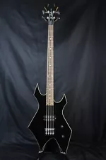 BC Rich Warlock Revenge Bass 4 String Black Excellent Condition w/ Coffin Case!