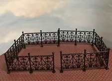 DollHouse Victorian Black Wrought Iron Fence Railing Garden Gates