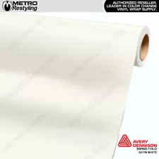 Avery Dennison Satin White Vinyl Vehicle Car Wrap Decal Film Sheet Roll | 116-O