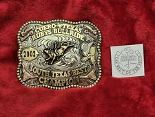 CHAMPION TROPHY BUCKLE CUERO TEXAS PROFESSIONAL BULL RIDING☆2002☆630