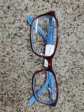 HARD CANDY HC18 BWN Brown Womens Rectangle Full Rim Eyeglasses 51-18-135 B:32 A