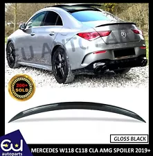 FOR MERCEDES CLA CLASS REAR BOOT SPOILER C118 A35 A45 AMG LOOK GLOSS BLACK 2019+