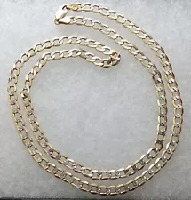 10k gold paved Cuban curb link necklace chain