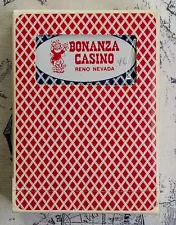 Vintage Bonanza Casino Reno Nevada Bee Card Deck in Box - Prospector Logo