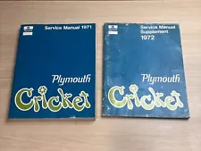 1971 Plymouth Cricket Service Repair Manual & 1972 Service Manual Supplement