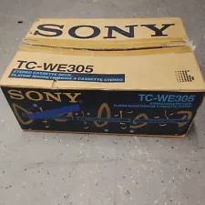 Sony TC-WE305 Dual Cassette Deck BRAND NEW IN BOX w/Manuals, Box, & Cables