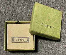 Authentic Gucci Small Green Gift Box With Jewelry Pouch 3.25” x 3.25” - NEW