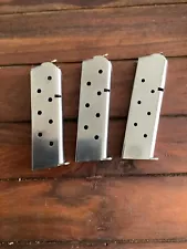 3 - Colt 1911 .45ACP Stainless Steel Round Magazine