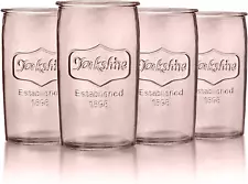 Pink Colored Drinking Glasses Set of 4 - Yorkshire Tumbler 16 oz Glassware Cups