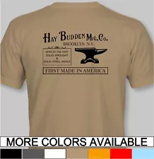 Hay Budden Anvils T-Shirt Short Sleeve - anvil blacksmith forge