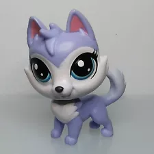 Littlest Pet Shop LPS Advent Lilac Husky Blue Eyes Toy Animal Figure