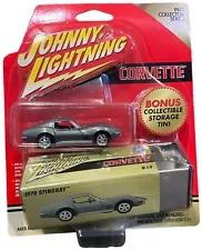 Vintage Johnny Lighting 1970 Corvette Stingray w/Collectible Storage Tin