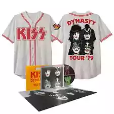 KISS DYNASTY 45TH ANNIVERSARY PICTURE DISC & 79’ BASEBALL JERSEY XL Presale