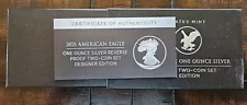 2021 Silver Eagle Reverse Proof 2-Coin Set Designer Edition Box & COA | No Coins