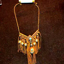 NWT Exquisite Egyptian revival necklace W/turquois