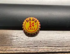 UNUSED DAD'S 1 CENT SALE SODA POP BEVERAGE CORK BOTTLE CAP / CROWN ROOT BEER