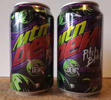 Mountain Dew Pitch Black Space Heist (2) 12 oz. Cans