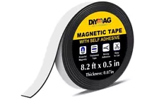 Magnetic Tape, 1 Roll Magnetic Strip with Strong Self Adhesive Flexible Magnet T