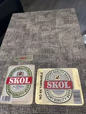 Skol Beer Labels South America Unused