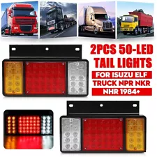 12V 50 LED Rear Tail Light For GMC W Isuzu Elf Truck NPR NQR NRR NKR NHR 84- L+R (For: Isuzu)