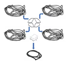 For Mercedes Benz W126 SEL - Door + Trunk Rubber Weatherstrip Seal Set 5 Pieces