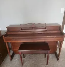 Spinet Piano Henry Miller with Bench