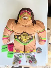 Vintage WWF WWE Tonka Wrestling Buddies Ultimate Warrior 1990 Plush Buddy