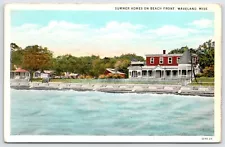 Postcard Summer Homes On Beach Front, Waveland Mississippi Unposted