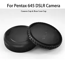 For Pentax 645 Pentax645 PK645 645Z Rear Lens Cap + Camera Body Cap Cover Set