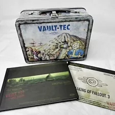 3 pcs Vault Tec Aged Lunchbox Art of 3 Book VDSG Holotape Fallout 3 Collectors