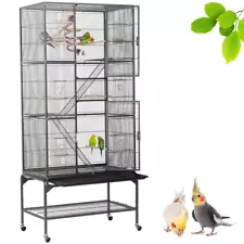 69'' Extra Large Small Animal Cage for Ferret Chinchilla Sugar Glider w/ 3-Level