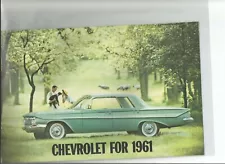 1961 Chevrolet Sales Brochure with Impala, Bel Air, Corvair, Corvette, catalog