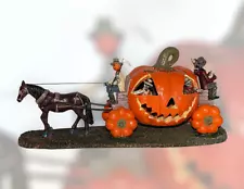 Lemax Spooky Pumpkin Express Jack-O-Lantern Buggy Coach Horse Drawn ON SALE