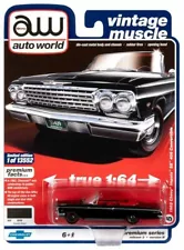 AUTOWORLD 1962 CHEVY IMPALA SS 409 CONVERTIBLE 1/64 DIECAST CAR AWSP045 B