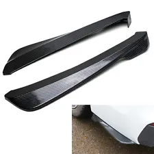 Black Carbon Fiber Finish PP Universal Fit Rear Bumper Lip Splitter Diffusers (For: BMW M135i)