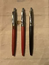 (3) Parker Ballpoint Pen No Ink New Vintage Stock