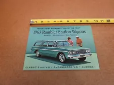 1963 AMC Rambler Station Wagon stationwagon sales brochure 16 pg ORIGINAL