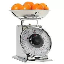 11lb Precise Portions Analog Food Scale Stainless Steel Mechanical Kitchen Scale