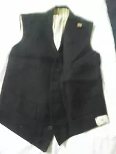 VINTAGE BLACK VEST FOR CIVIL WAR REENACTING