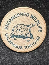 Wooden Nickel ENDANGERED WILDLIFE: Galapagos Tortoise