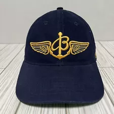 Breitling Baseball Hat Cap Snap Back Navy Blue Adjustable 1884 Embroidered