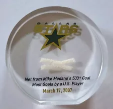 Net From Mike Modano's 503rd Goal USA HOCKEY Dallas Stars HTF Rare Collectible