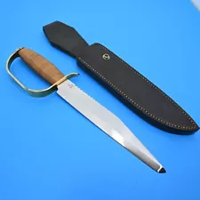 SBK (STYLIZED) 003 LARGE BRASS GUARD BOWIE FIGHTER KNIFE