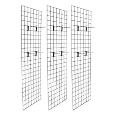 3 x 6FT Wire Wall Grid Panel for Photo Hanging Display Metal Grid Wall Decor NEW