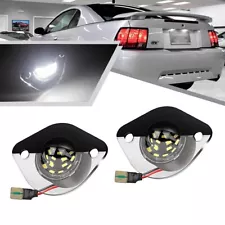 For 1994-2004 Ford Mustang White LED License Plate Light Tag Lamp Assembly 2PCS