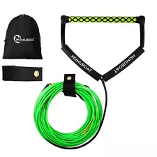 Dyneema Wakeboard Rope 75ft, No Stretch Wakeboard Rope and Handle Water Ski R...