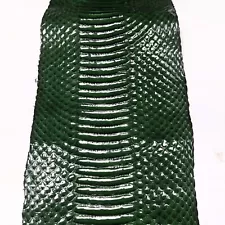 Tanned Elaphe Snake Skin Snakeskin Patent Dark Green 50x4.75"