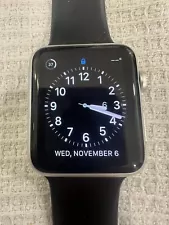 Apple Watch Sport 42mm Space Gray Aluminum Case Black Band Amazing Condition