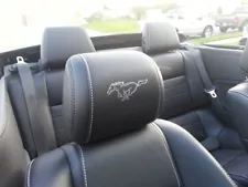 2010-2014 Ford Mustang Headrest Outlined Pony Vinyl Decals - Only Leather Seats