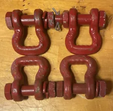 4 CROSBY SLING SAVER SHACKLES 3.25 TON 1” OPENING .75” PIN. C PHOTO MEASUREMENTS